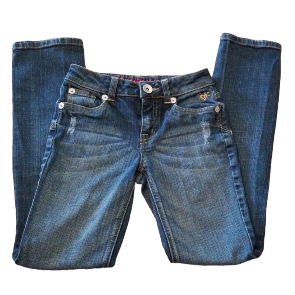 Excellent condition, slightly distressed Justice Jeans, 12S